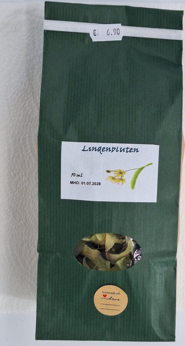 Lindenblüten in umweltfreundlicher Verpackung für Tees und kreative Geschenke aus Zell am See.